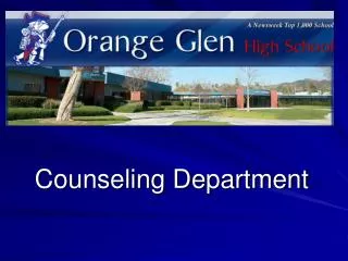 Counseling Department
