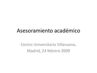 asesoramiento acad mico