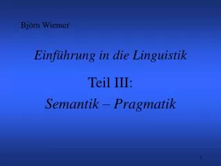 einf hrung in die linguistik