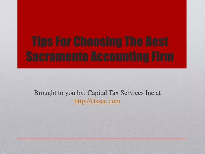 tips for choosing the best sacramento accounting firm