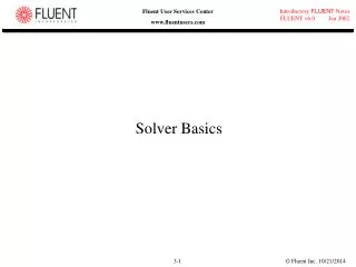 Solver Basics