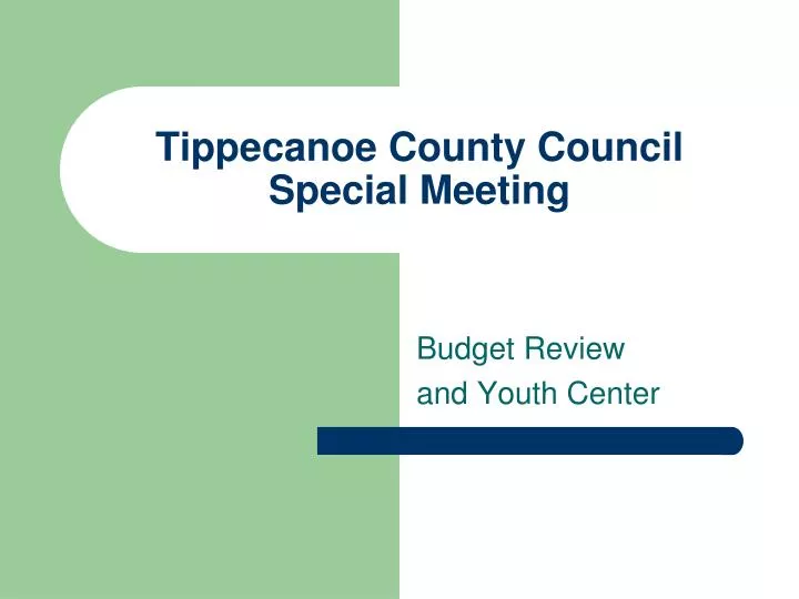 tippecanoe county council special meeting
