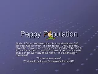 Peppy Population
