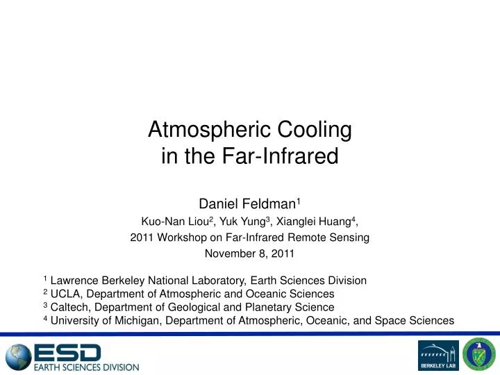 atmospheric cooling in the far infrared