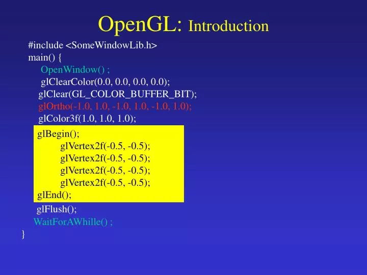 opengl introduction