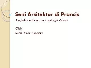 seni arsitektur di prancis