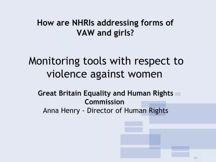 how are nhris addressing forms of vaw and girls