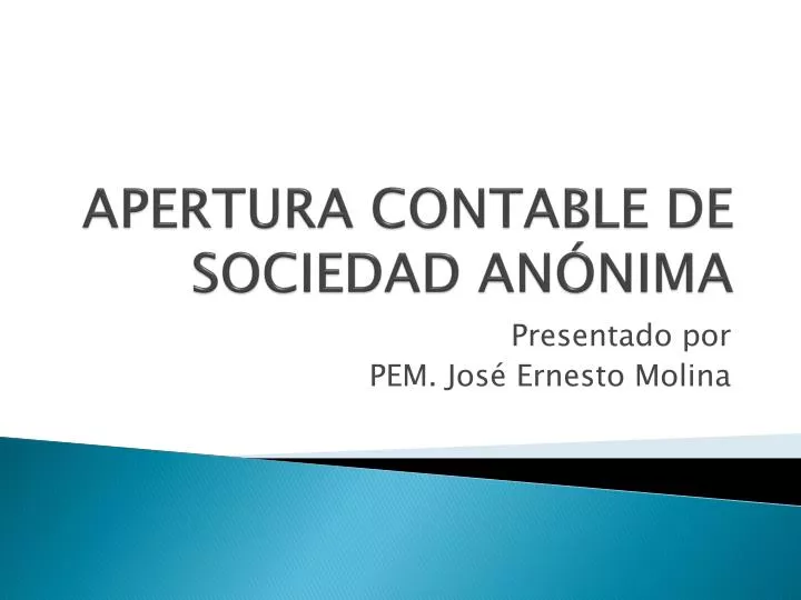 apertura contable de sociedad an nima