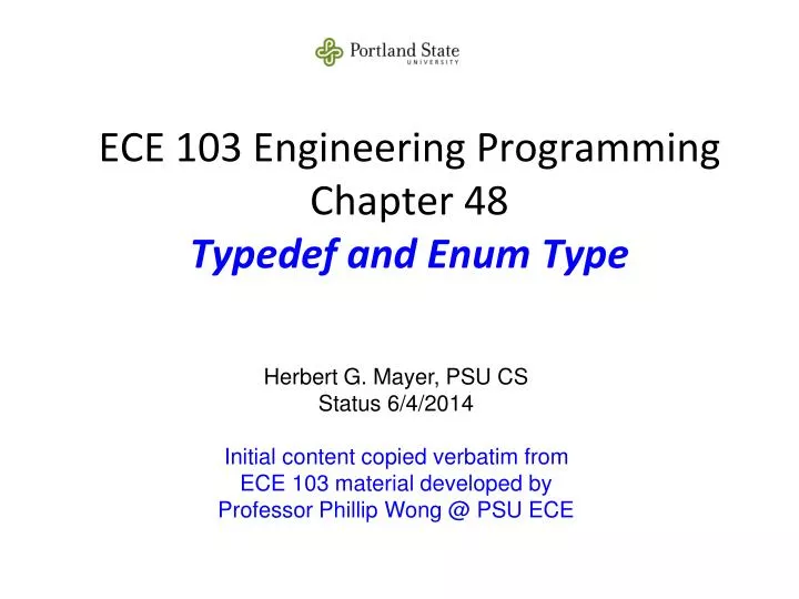 ece 103 engineering programming chapter 48 typedef and enum type