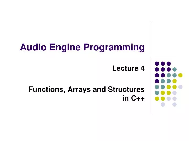 audio engine programming