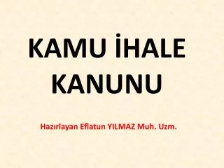 kamu hale kanunu