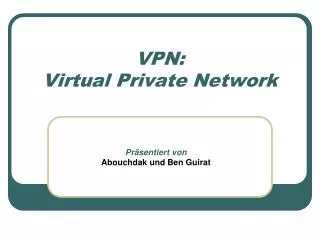 vpn virtual private network