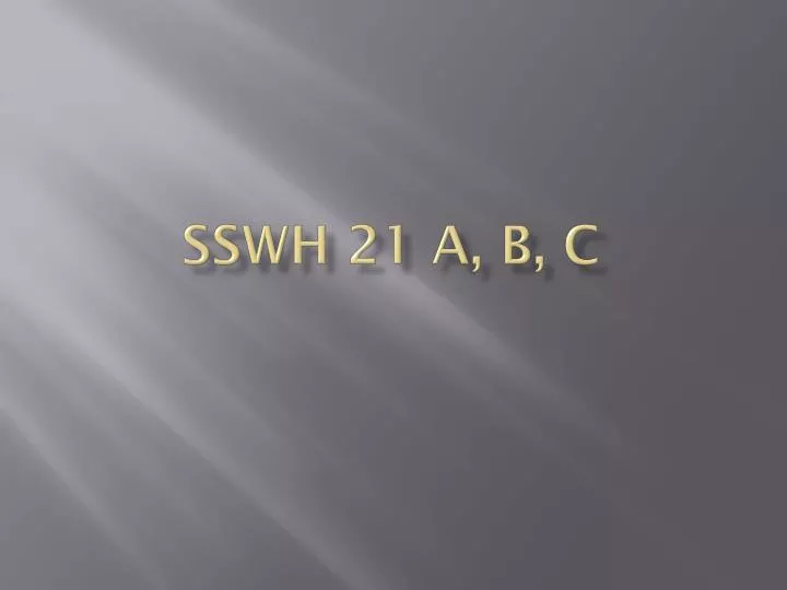 sswh 21 a b c