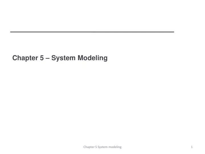 chapter 5 system modeling
