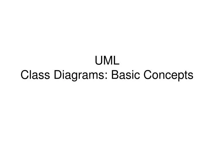 uml class diagrams basic concepts