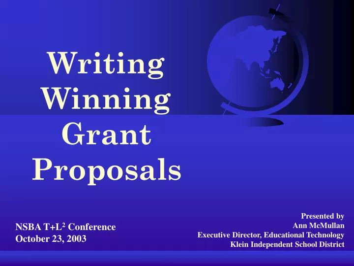 writing winning grant proposals