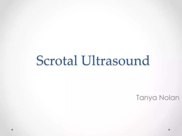 scrotal ultrasound