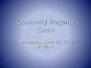 Geometry Regents Exam