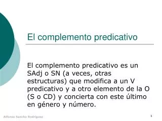 el complemento predicativo