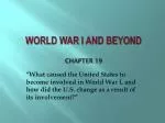 World War I and Beyond Chapter 19 - slide 1