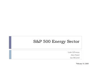 s p 500 energy sector