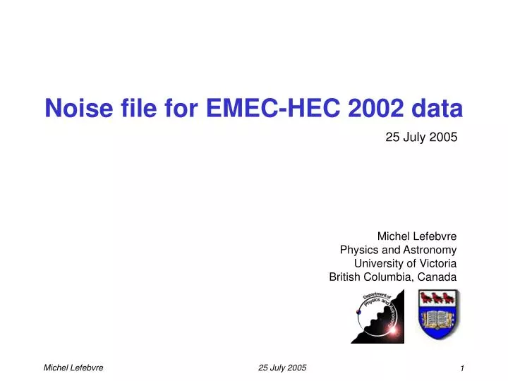 noise file for emec hec 2002 data