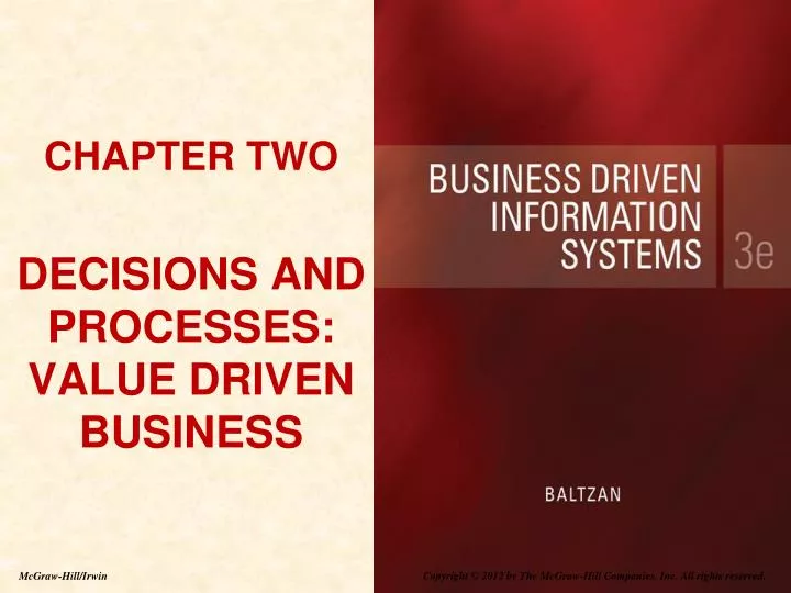 chapter two decisions and processes value driven business