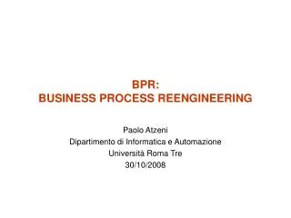 bpr business process reengineering