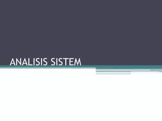 analisis sistem