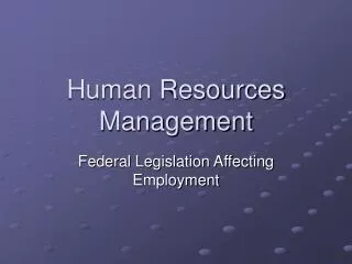 human resources management