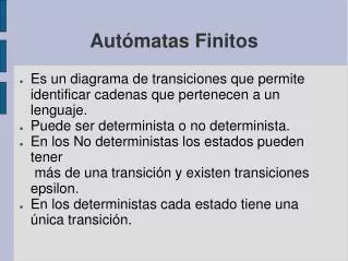 aut matas finitos