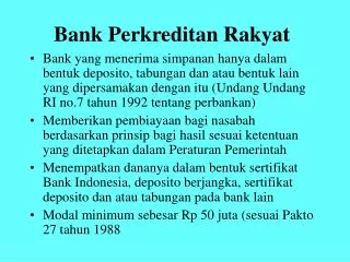 PPT - Bank Perkreditan Rakyat (BPR) PowerPoint Presentation, Free ...