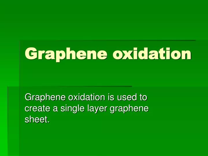 graphene oxidation