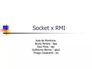 socket x rmi