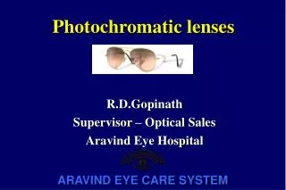 Photochromatic lenses