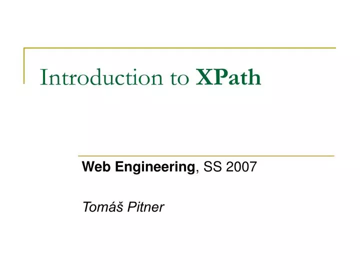 introduction to xpath