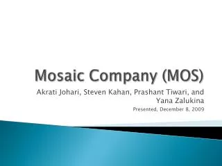 Mosaic Company (MOS)