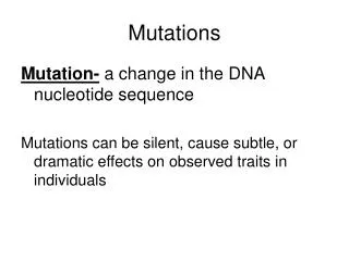 Mutations