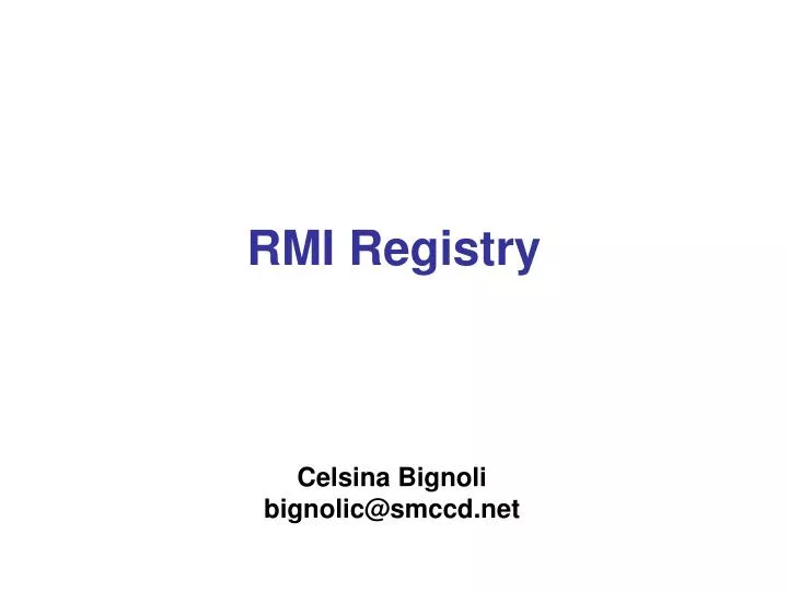 rmi registry
