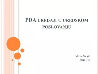 pda ure aji u uredskom poslovanju