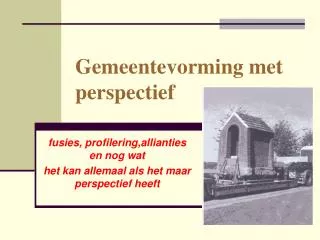 gemeentevorming met perspectief