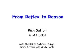 From Reflex to Reason