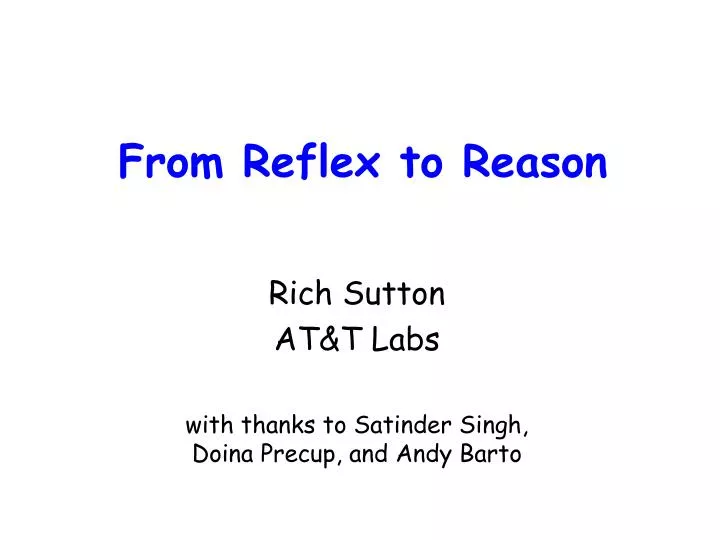 from reflex to reason