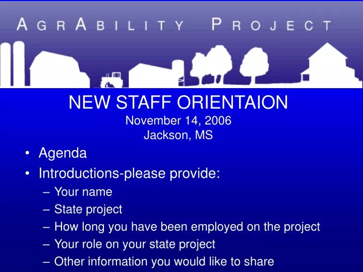 new staff orientaion november 14 2006 jackson ms