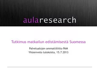 t utkimus matkailun edist misest suomessa