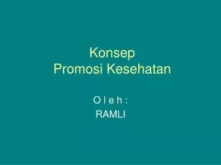 konsep promosi kesehatan