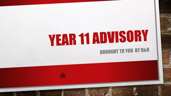 year 11 advisory