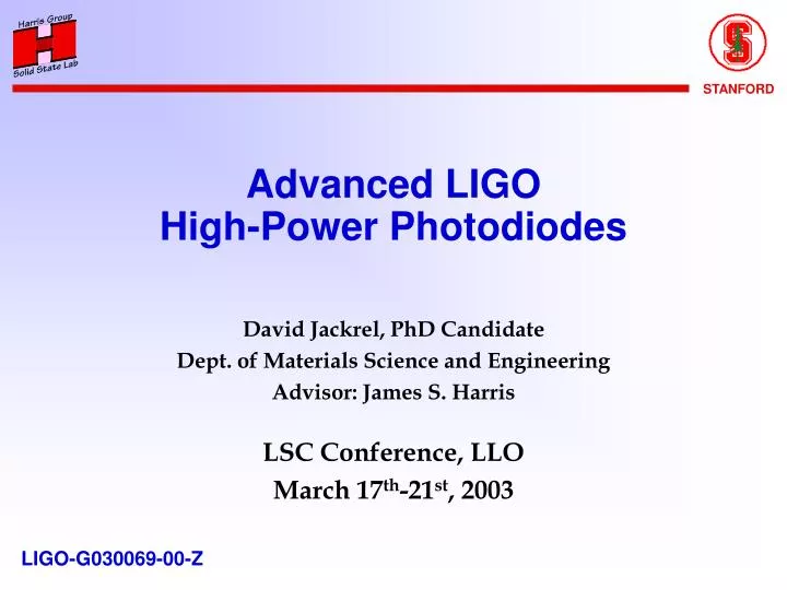 advanced ligo high power photodiodes