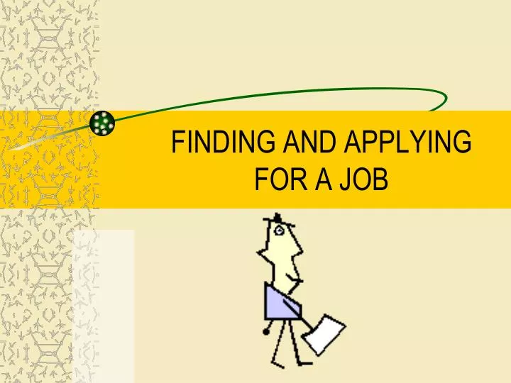 finding and applying for a job