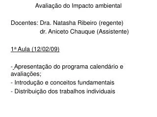 avalia o do impacto ambiental